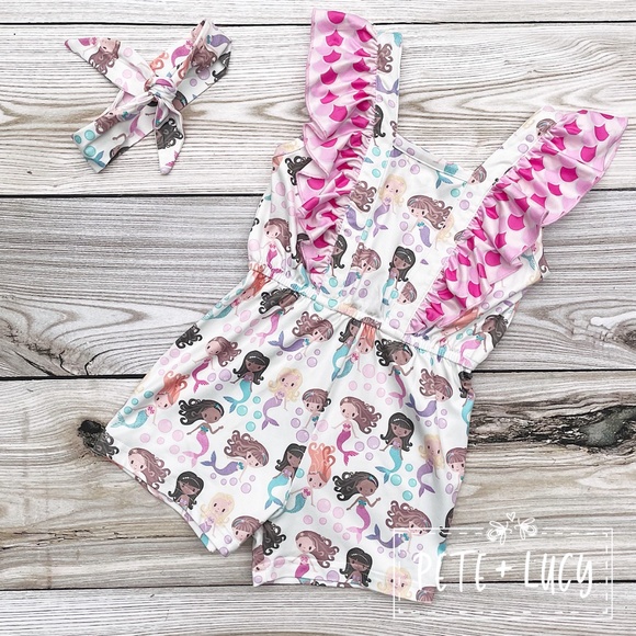 Pete + Lucy Matching Sets Pete Lucy Mermaid Romper Poshmark
